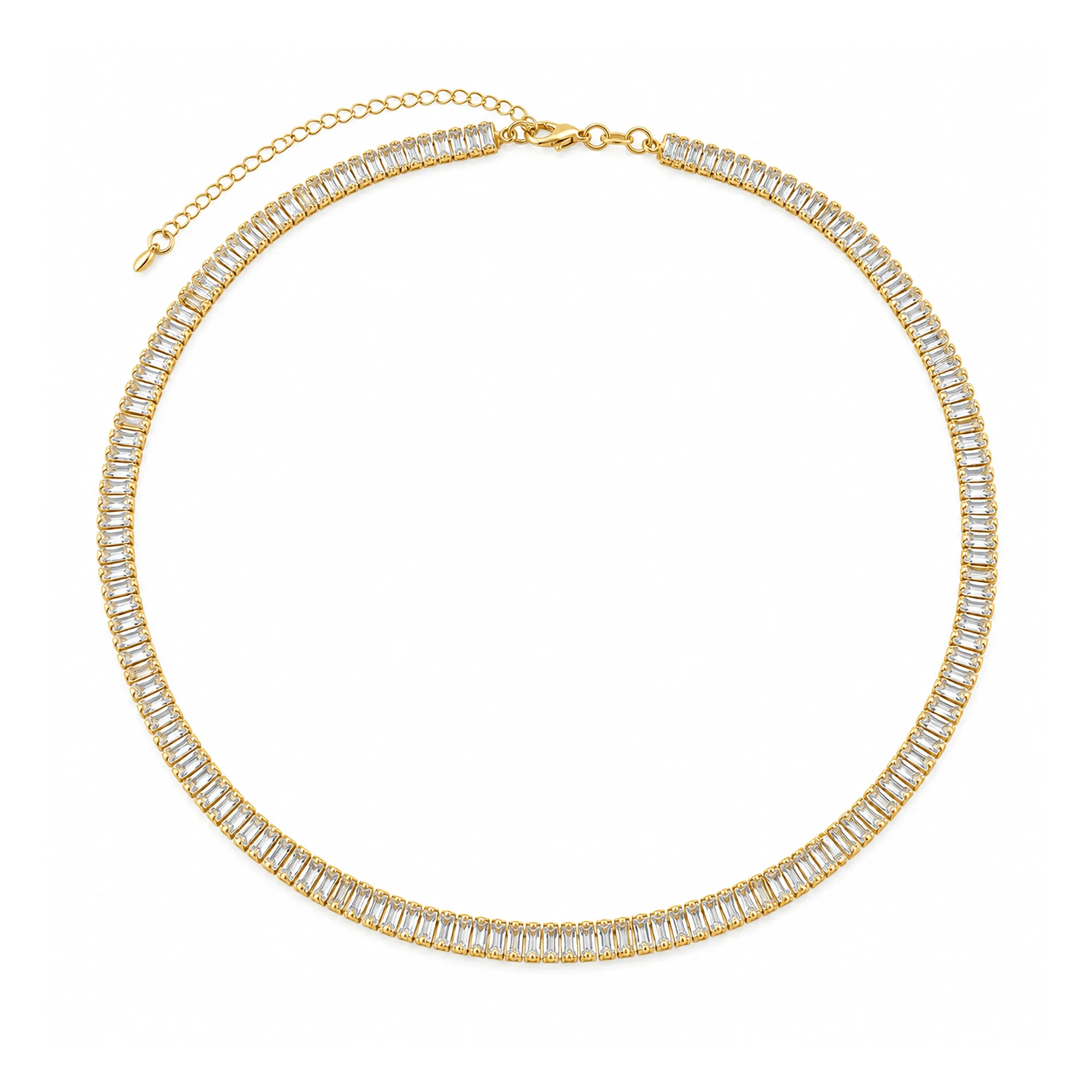 Chocker Dourada Riviera Zircônia Transparente
